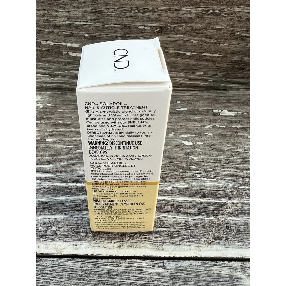 CND Solar Oil Nail Cuticle Care Conditioner 0.25 Fl Oz Travel Size Vitamin E New